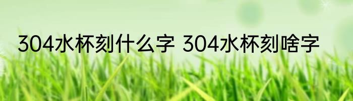 304水杯刻什么字 304水杯刻啥字