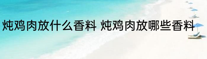 炖鸡肉放什么香料 炖鸡肉放哪些香料