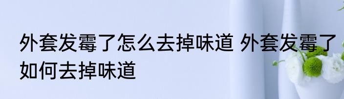 外套发霉了怎么去掉味道 外套发霉了如何去掉味道