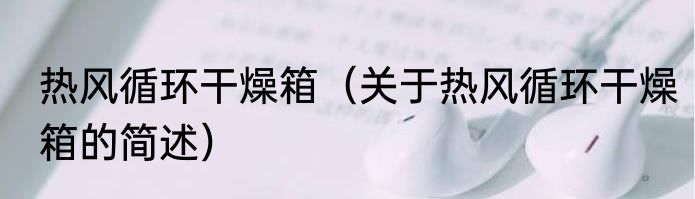 热风循环干燥箱（关于热风循环干燥箱的简述）