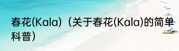 春花(Kala)（关于春花(Kala)的简单科普）