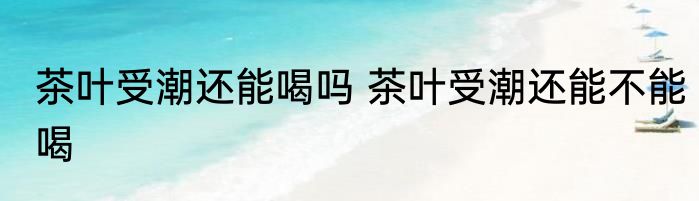 茶叶受潮还能喝吗 茶叶受潮还能不能喝