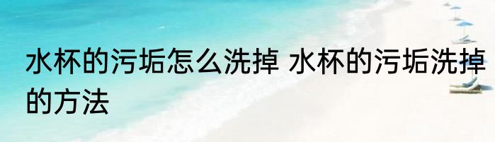 水杯的污垢怎么洗掉 水杯的污垢洗掉的方法