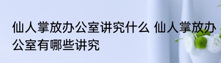 仙人掌放办公室讲究什么 仙人掌放办公室有哪些讲究