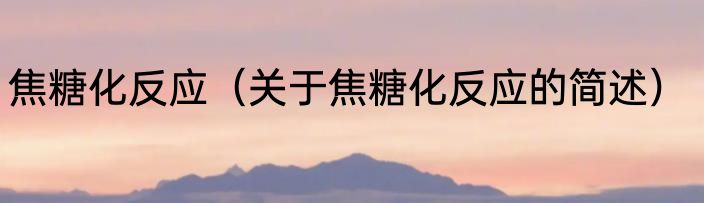 焦糖化反应（关于焦糖化反应的简述）