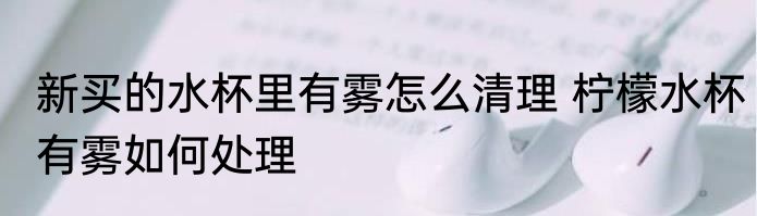 新买的水杯里有雾怎么清理 柠檬水杯有雾如何处理