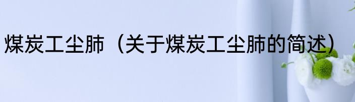 煤炭工尘肺（关于煤炭工尘肺的简述）