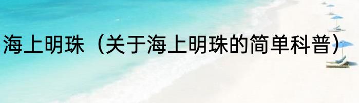 海上明珠（关于海上明珠的简单科普）