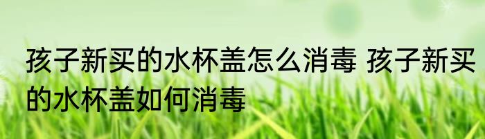 孩子新买的水杯盖怎么消毒 孩子新买的水杯盖如何消毒