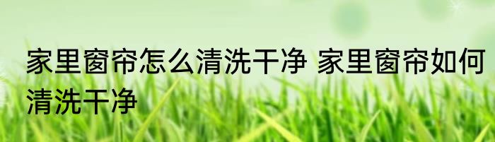 家里窗帘怎么清洗干净 家里窗帘如何清洗干净