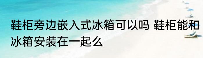 鞋柜旁边嵌入式冰箱可以吗 鞋柜能和冰箱安装在一起么
