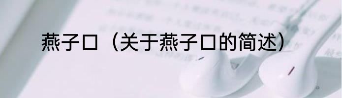燕子口（关于燕子口的简述）