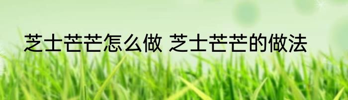 芝士芒芒怎么做 芝士芒芒的做法