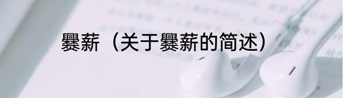 爨薪（关于爨薪的简述）