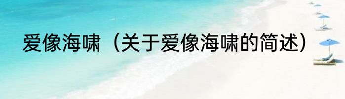 爱像海啸（关于爱像海啸的简述）