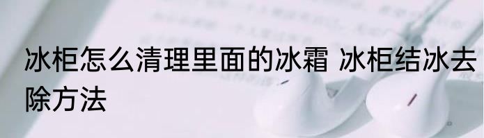 冰柜怎么清理里面的冰霜 冰柜结冰去除方法