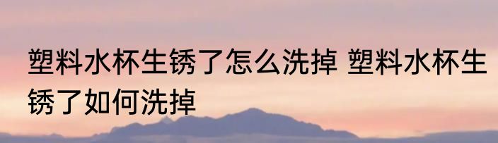 塑料水杯生锈了怎么洗掉 塑料水杯生锈了如何洗掉