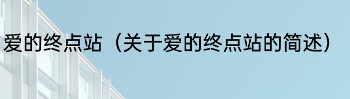 爱的终点站（关于爱的终点站的简述）