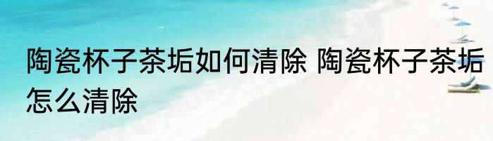 陶瓷杯子茶垢如何清除 陶瓷杯子茶垢怎么清除
