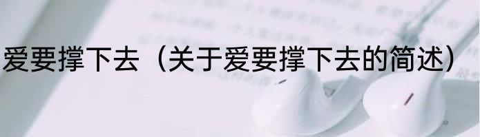 爱要撑下去（关于爱要撑下去的简述）