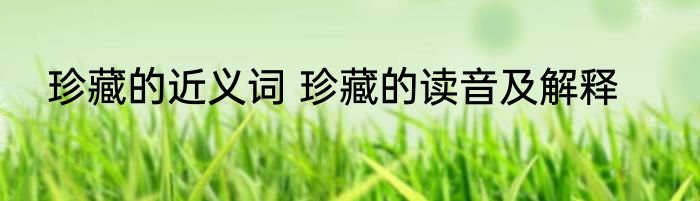 珍藏的近义词 珍藏的读音及解释