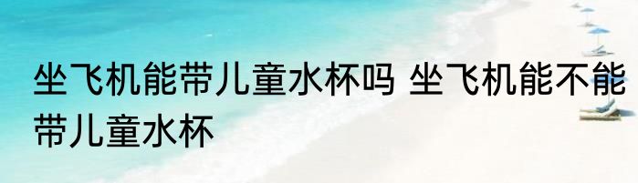 坐飞机能带儿童水杯吗 坐飞机能不能带儿童水杯