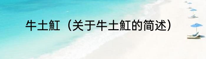 牛土魟（关于牛土魟的简述）