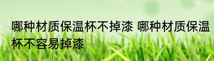 哪种材质保温杯不掉漆 哪种材质保温杯不容易掉漆