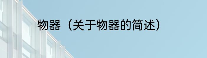 物器（关于物器的简述）