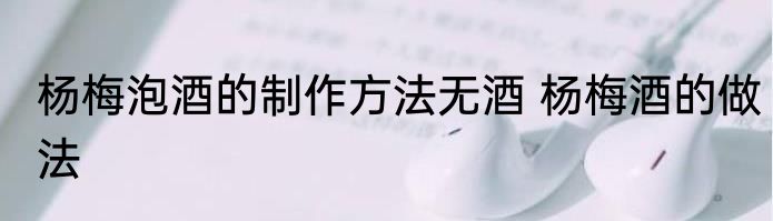 杨梅泡酒的制作方法无酒 杨梅酒的做法