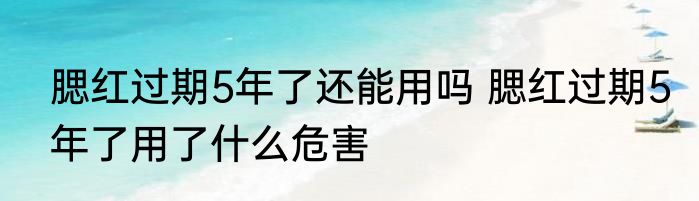 腮红过期5年了还能用吗 腮红过期5年了用了什么危害
