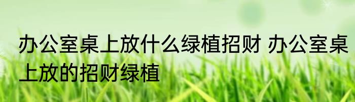 办公室桌上放什么绿植招财 办公室桌上放的招财绿植