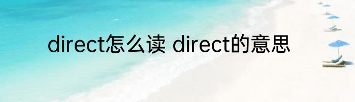 direct怎么读 direct的意思