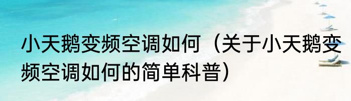 小天鹅变频空调如何（关于小天鹅变频空调如何的简单科普）