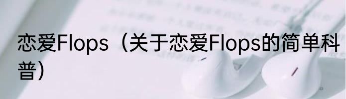 恋爱Flops（关于恋爱Flops的简单科普）