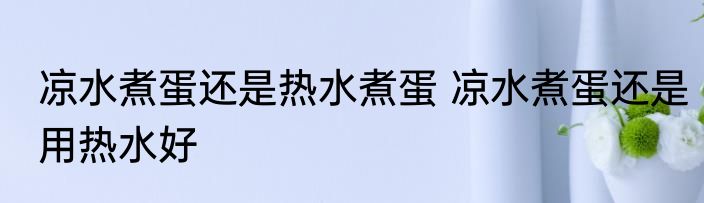 凉水煮蛋还是热水煮蛋 凉水煮蛋还是用热水好
