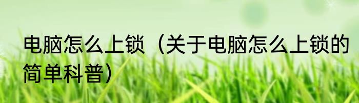 电脑怎么上锁（关于电脑怎么上锁的简单科普）