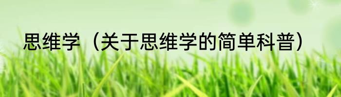 思维学（关于思维学的简单科普）