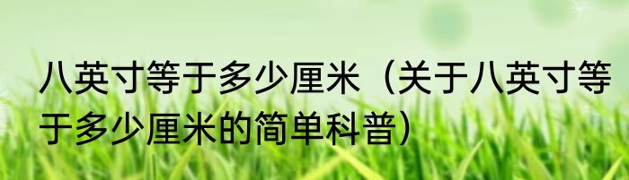 八英寸等于多少厘米（关于八英寸等于多少厘米的简单科普）