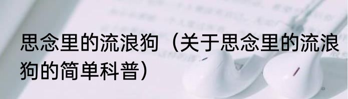 思念里的流浪狗（关于思念里的流浪狗的简单科普）