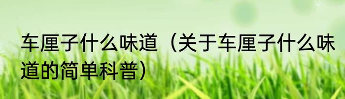车厘子什么味道（关于车厘子什么味道的简单科普）