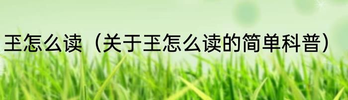 玊怎么读（关于玊怎么读的简单科普）