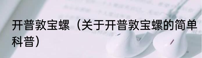 开普敦宝螺（关于开普敦宝螺的简单科普）