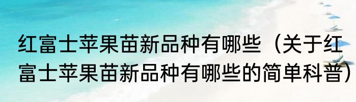 红富士苹果苗新品种有哪些（关于红富士苹果苗新品种有哪些的简单科普）