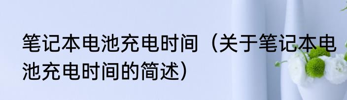 笔记本电池充电时间（关于笔记本电池充电时间的简述）