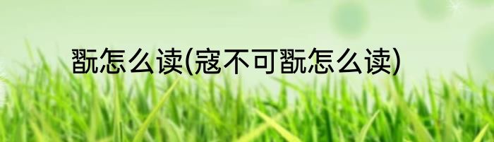 翫怎么读(寇不可翫怎么读)