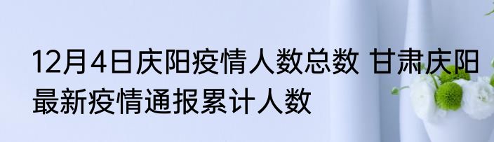 12月4日庆阳疫情人数总数 甘肃庆阳最新疫情通报累计人数