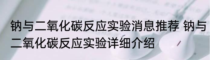 钠与二氧化碳反应实验消息推荐 钠与二氧化碳反应实验详细介绍