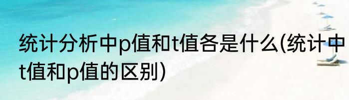 统计分析中p值和t值各是什么(统计中t值和p值的区别)