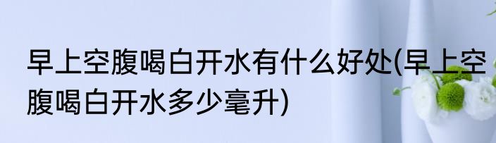 早上空腹喝白开水有什么好处(早上空腹喝白开水多少毫升)